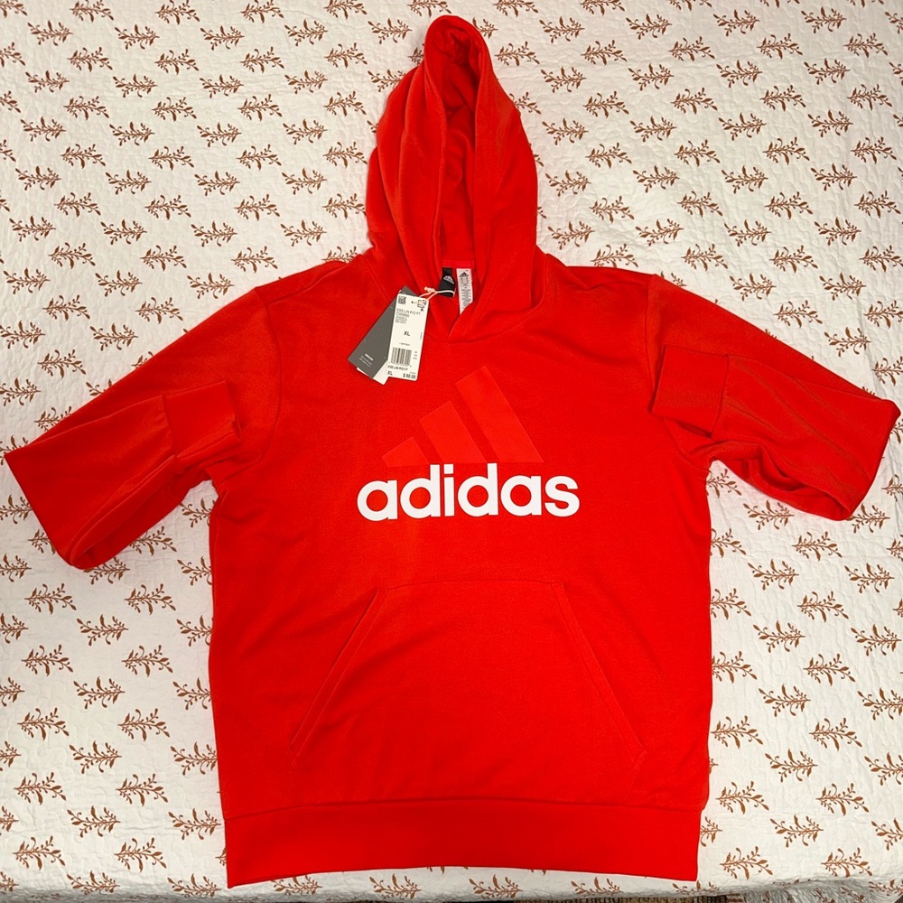 Adidas Orange Hoodie with Logo